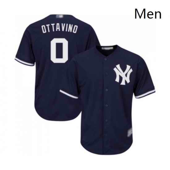 Mens New York Yankees 0 Adam Ottavino Replica Navy Blue Alternate Baseball Jersey